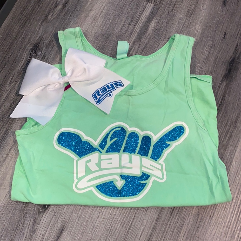 Tank top and making cheer bow